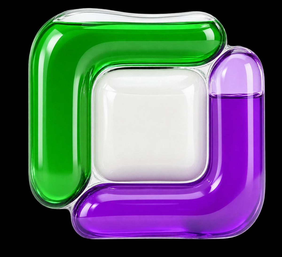 EcoJoy Intelli Pod close-up – three-chamber liquid laundry detergent capsule