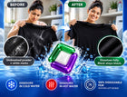 No white residue on dark clothes – EcoJoy pods dissolve fully